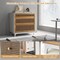 Costway 3-Drawer Rattan Dresser Modern Closet Chest Storage Cabinet Living Room Entryway